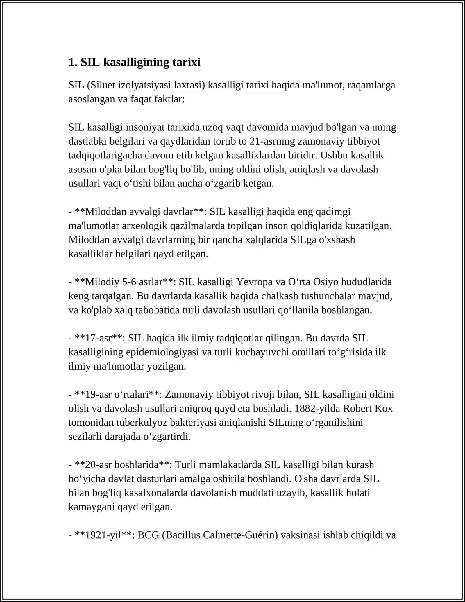 SIL, TUBERKULYOZ KASALLIGI HAQIDA 3