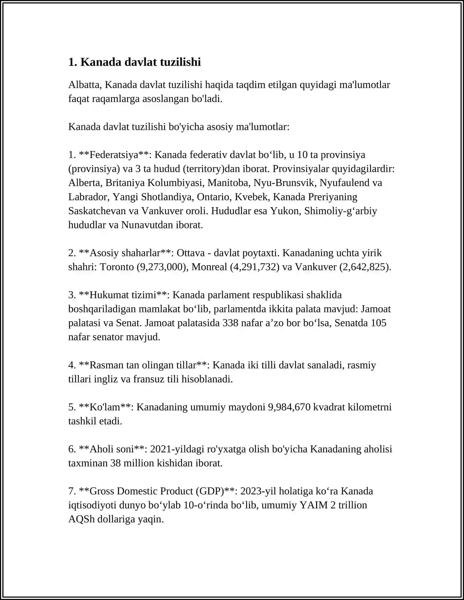 KANADA DAVLATI 3