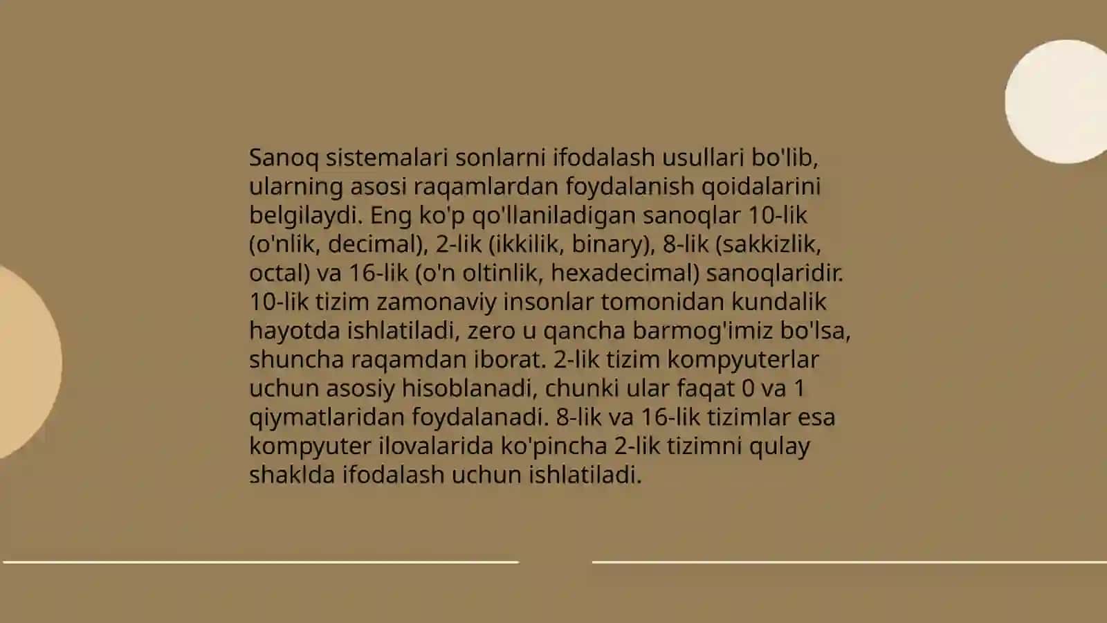 Sanoq sistemasi 3