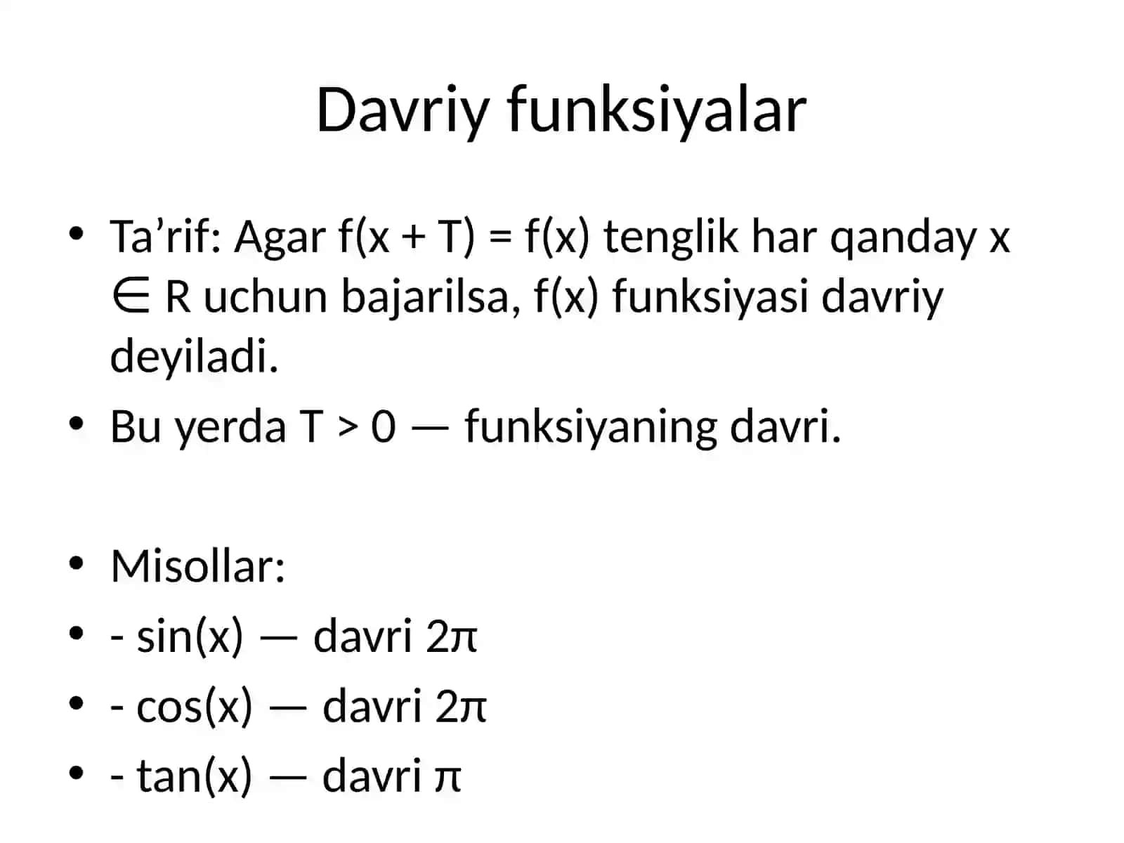Davriy funksiyalar 3