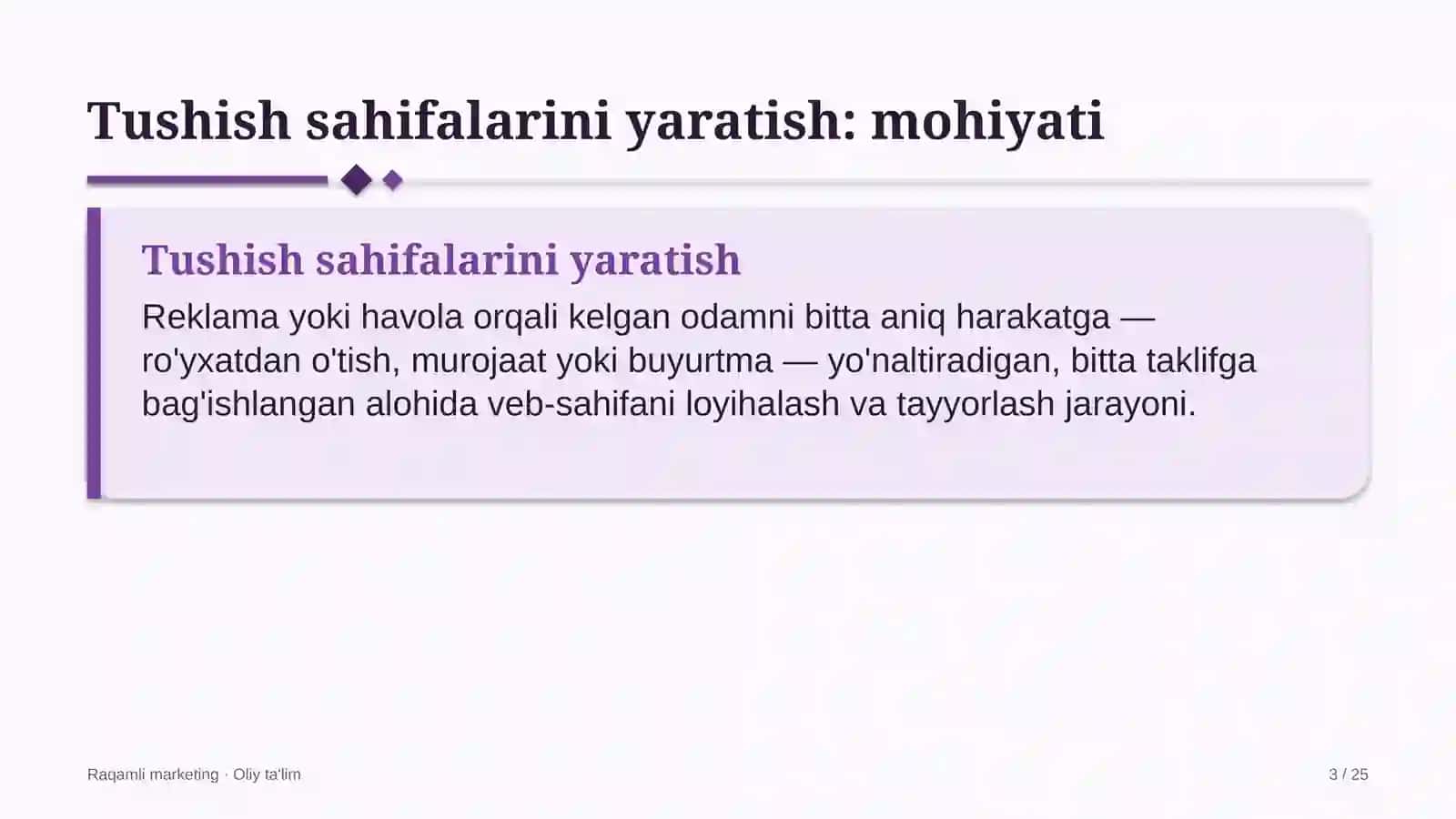 Brending agentliklarida tushish sahifalarini yaratish 3