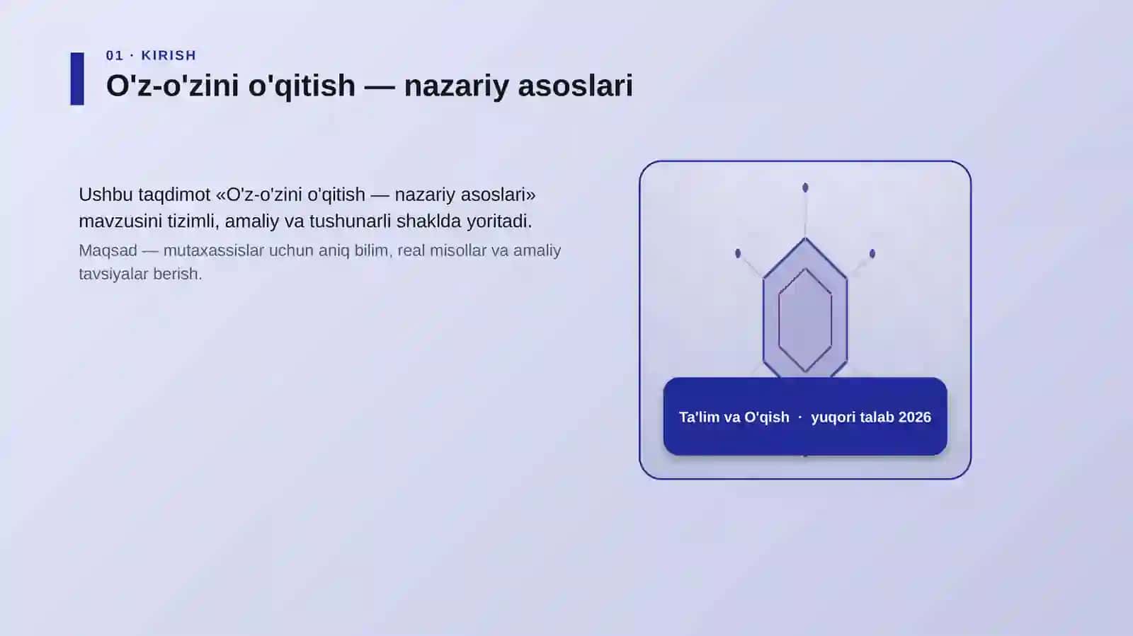 O'z-o'zini o'qitish — nazariy asoslari 3