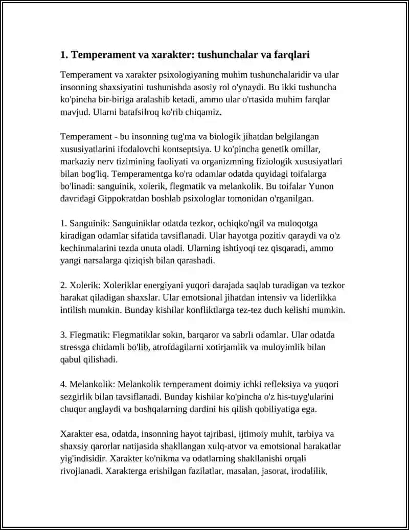 TEMPERAMENT VA XARAKTER 3