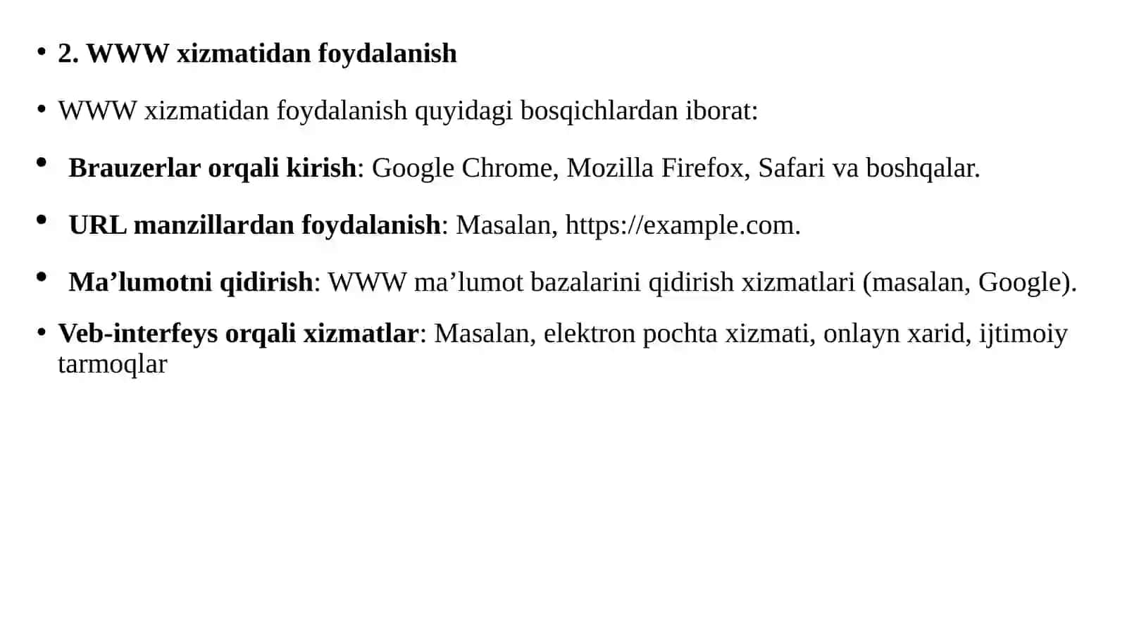 WWW xizmatidan foydalanish 3