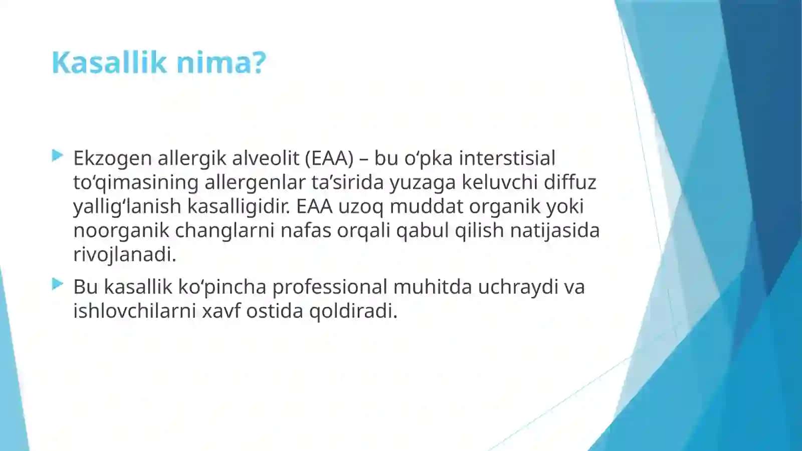 Ekzogen Allergik Alveolit 3