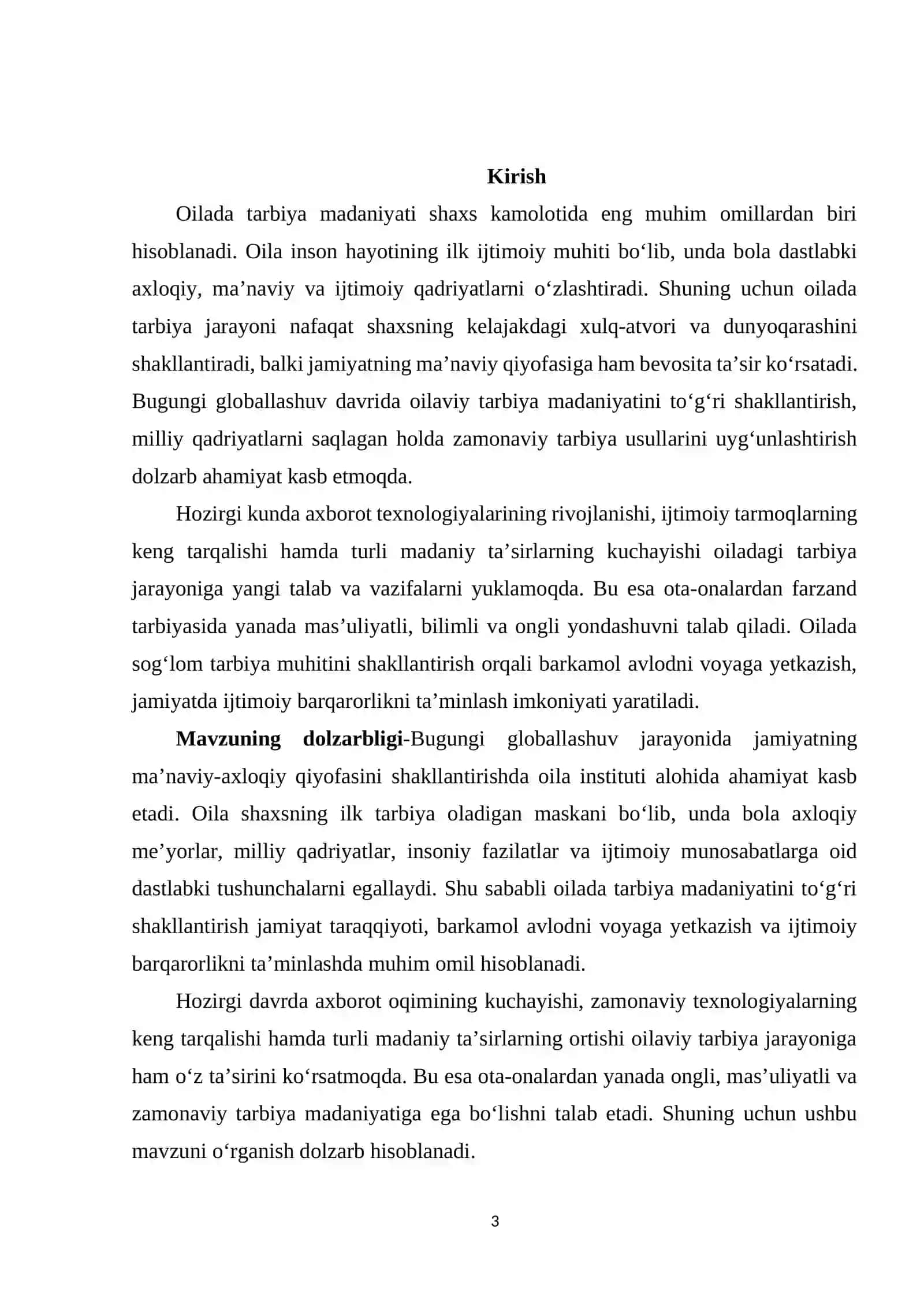Oilada tarbiya madaniyati. 3