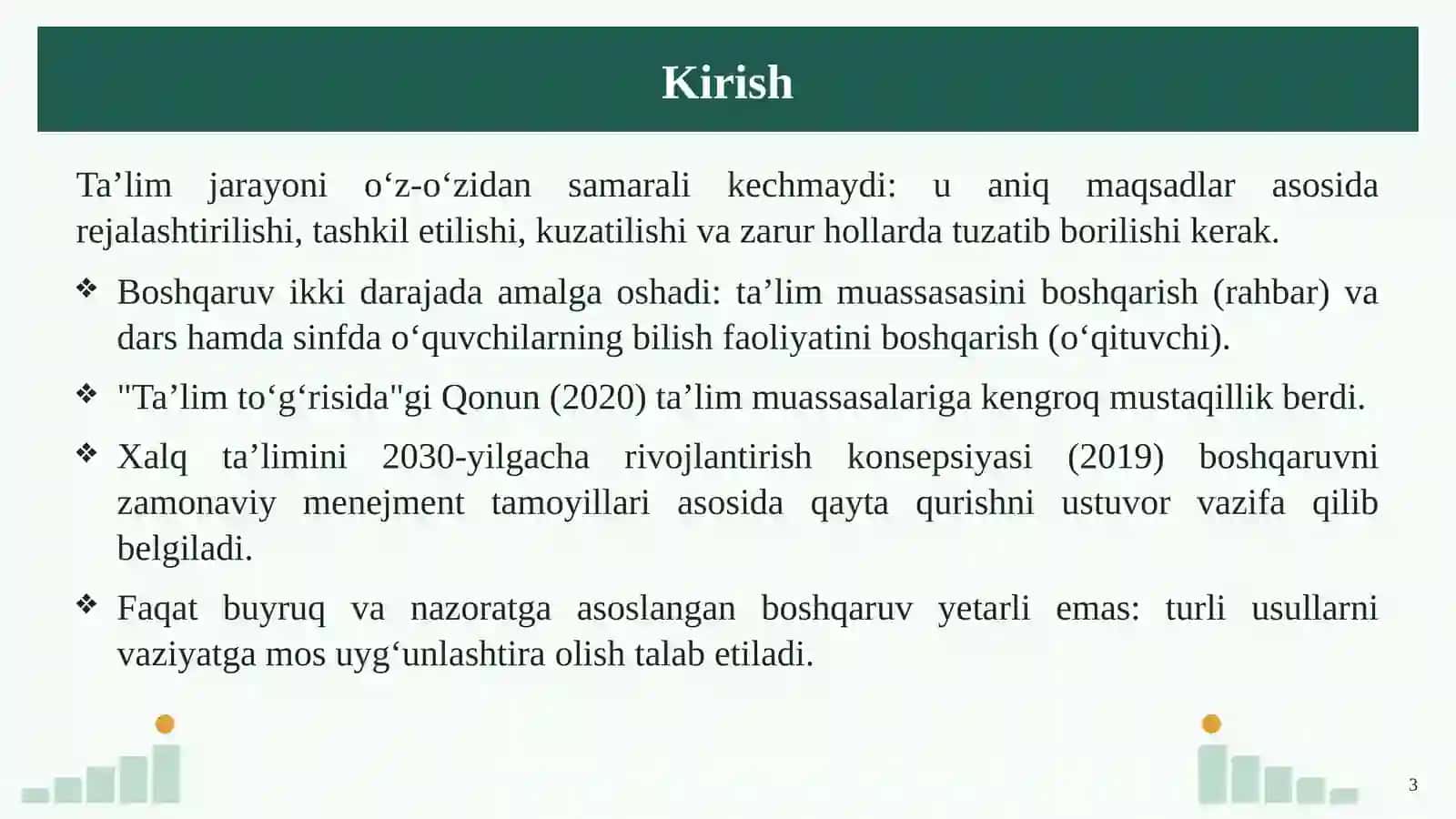 Ta’lim jarayonida boshqaruv usullari 3