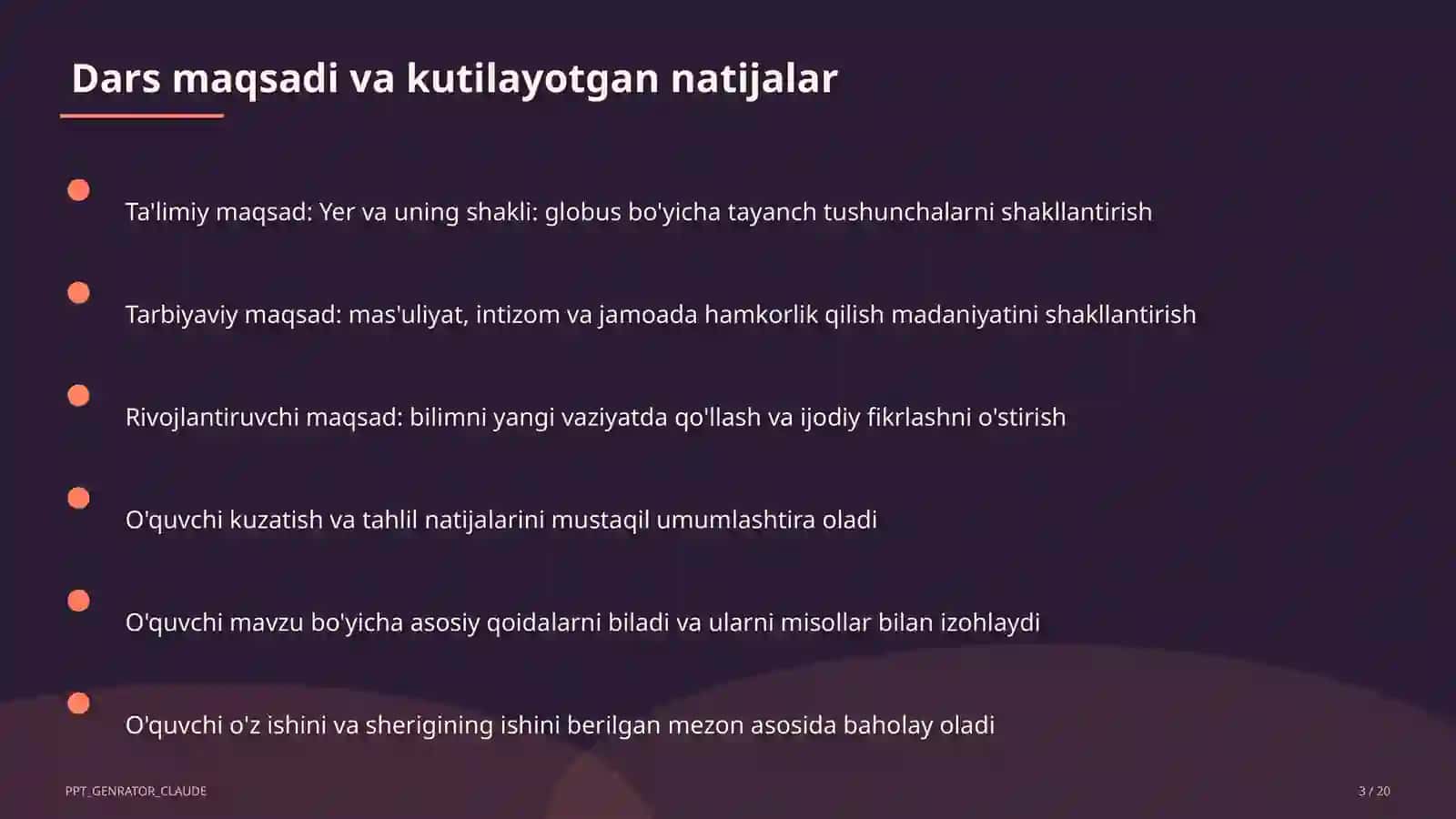 Yer va uning shakli: globus (3-sinf) 3
