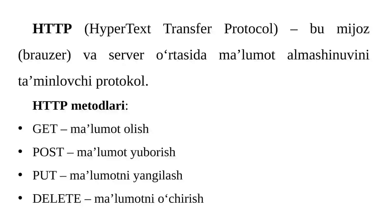HTTP protokoli 3
