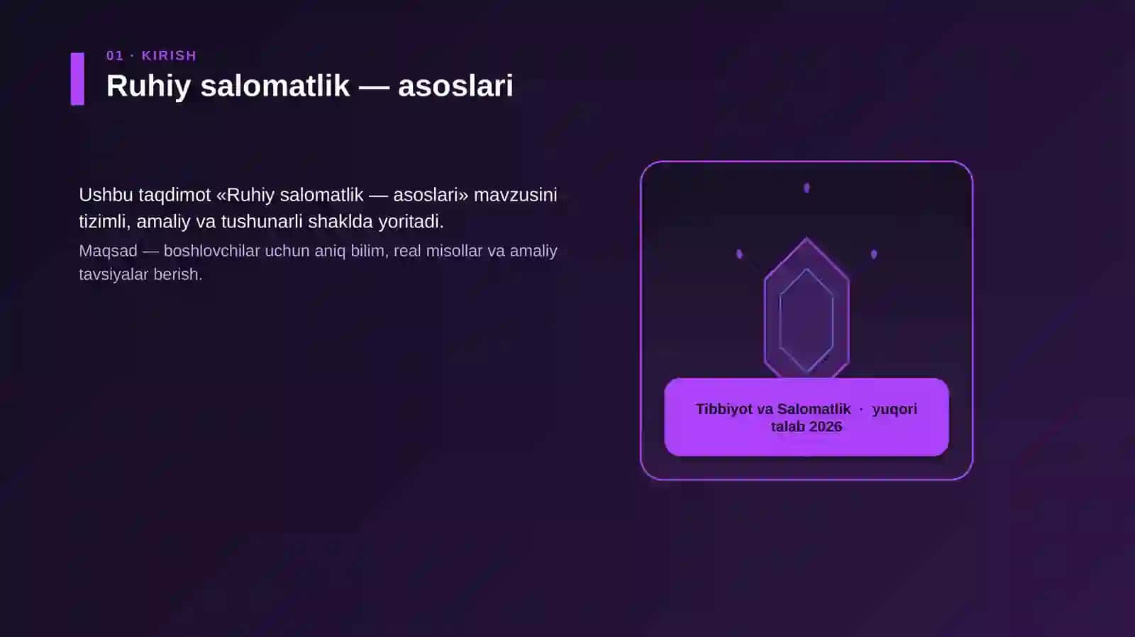 Ruhiy salomatlik — asoslari 3