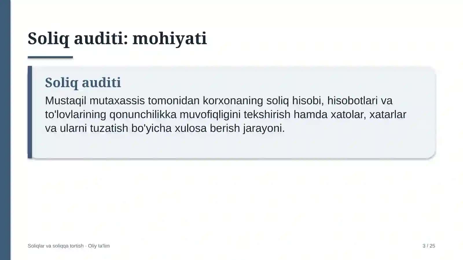 Shisha sanoatida soliq auditi 3