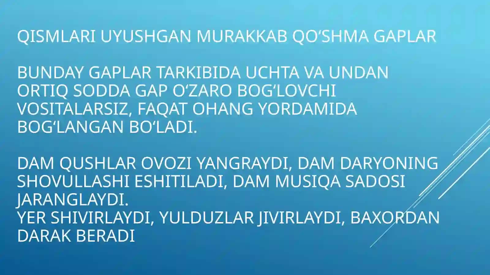 MURAKKAB QO’SHMA GAPLAR 3