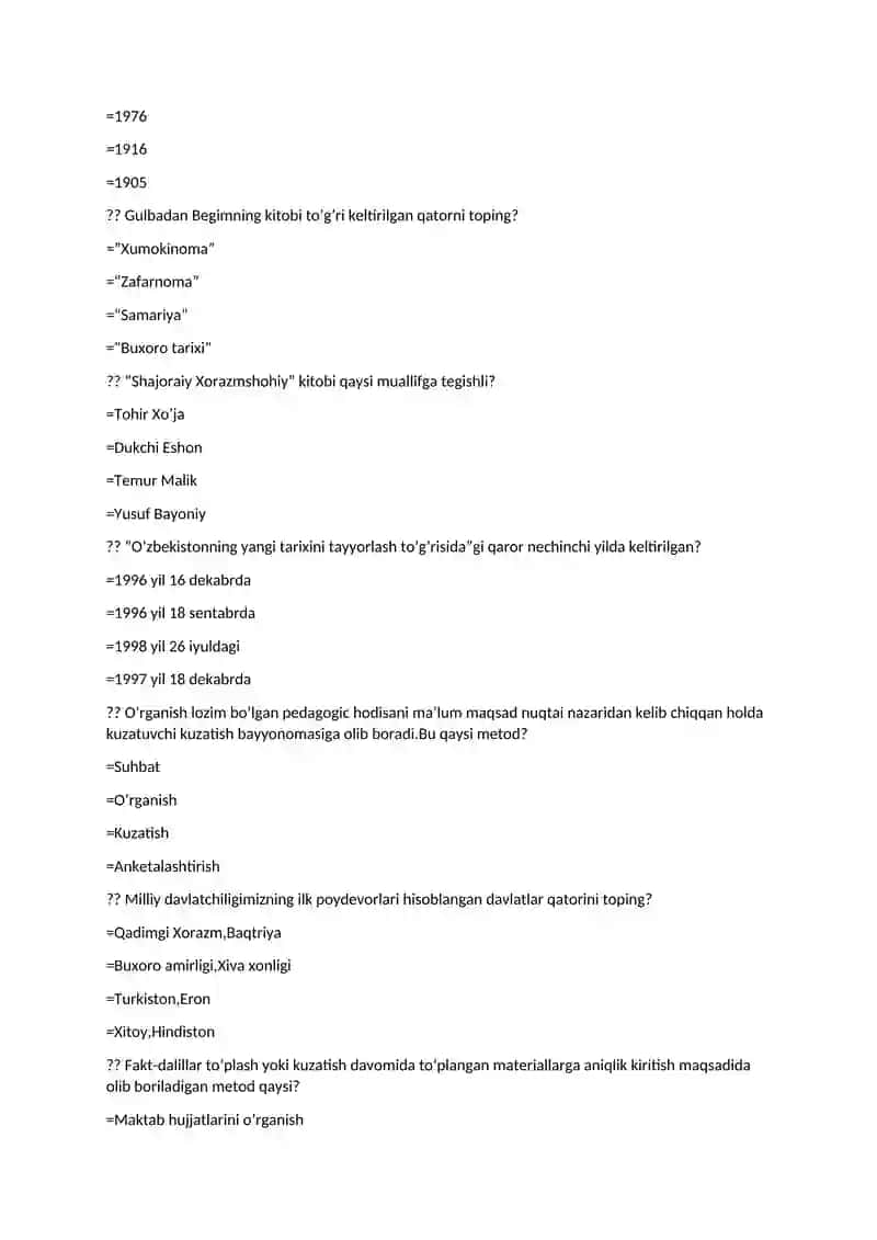 Test? Metodologiya so’zining ma’nosi to’g’ri keltirilgan qatorni toping? 3