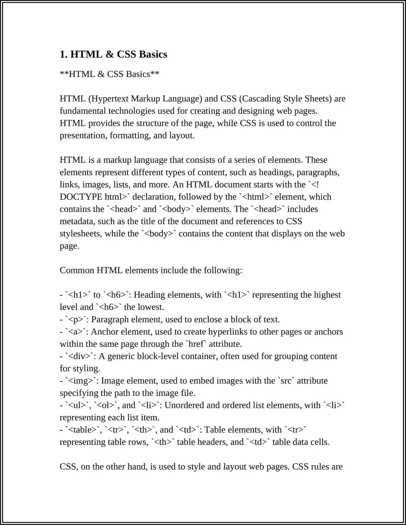 HTML & CSS Basics 3