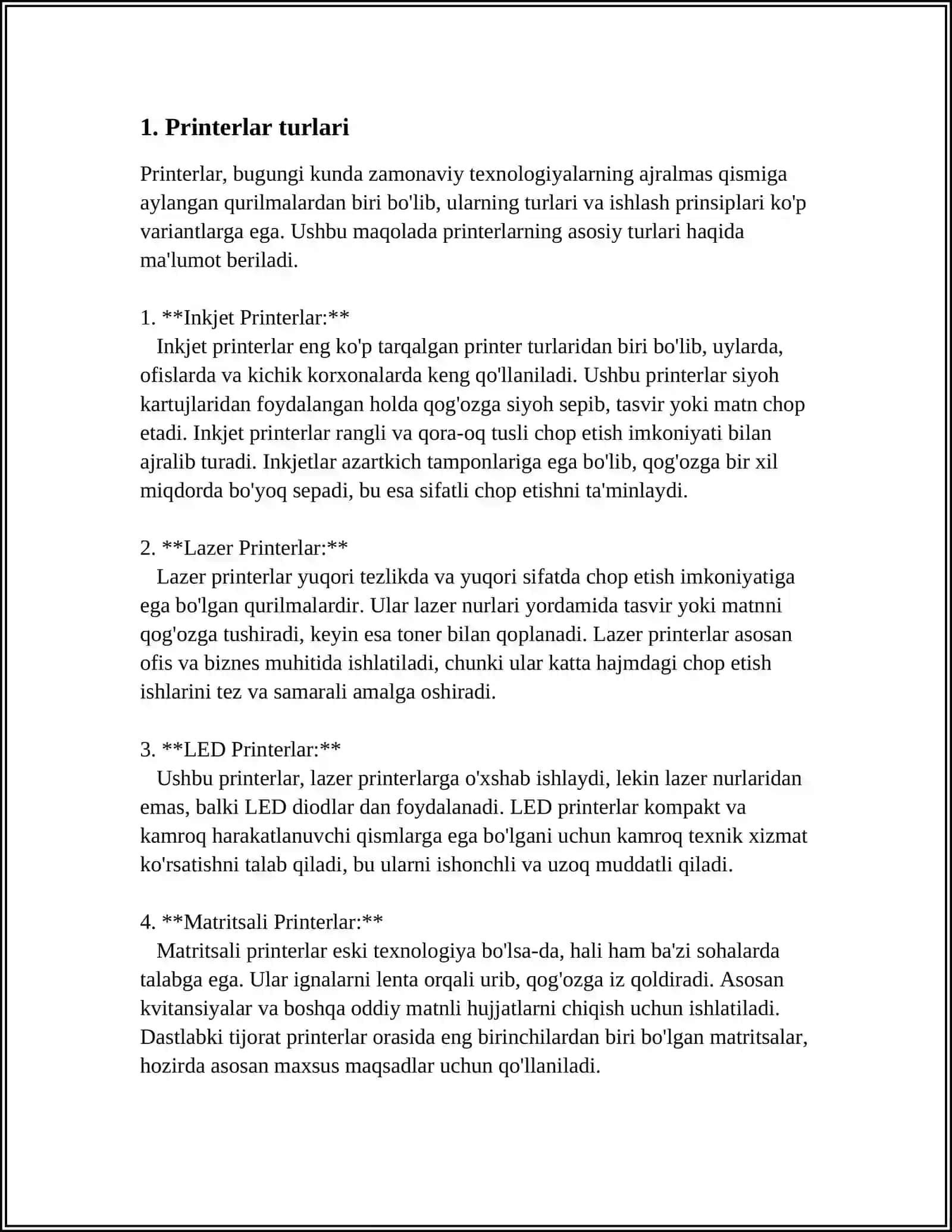 PRINTERLAR TURLARI VA ULARNING ISHLASH PRINSIPI 3