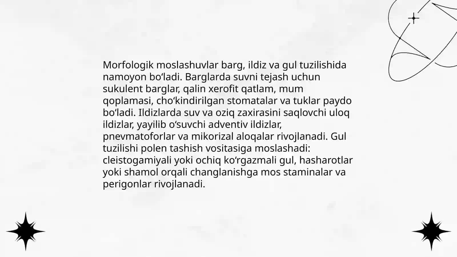 Oʻsimliklarning yangi muhitga moslashuvi 3
