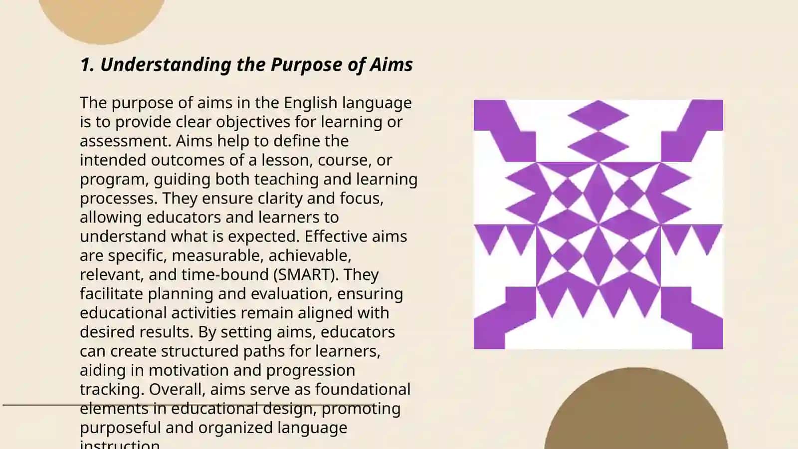 Identifying and selecting aims 3