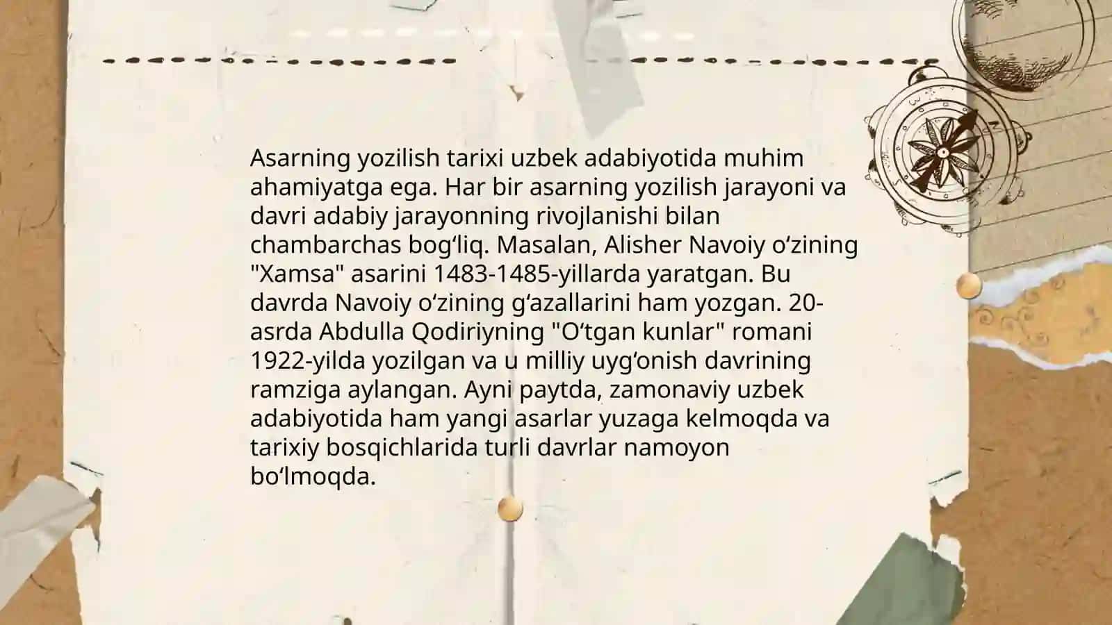 Yulduzli tunlar asari bo'yicha taqdimot 3