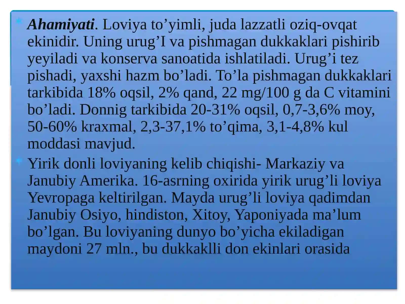 Ko’kno’xot va loviyabiologiyasi va yetishtirish texnologiyasi 3