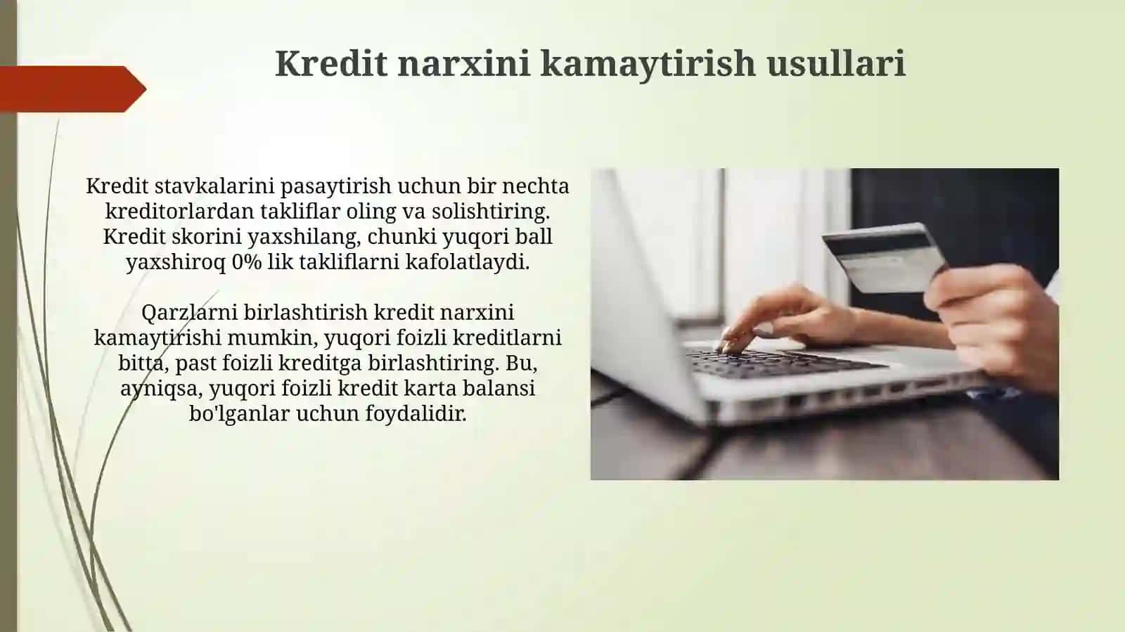 Kredit qiymatini kamaytirish va kreditdan foydalanishda yo'l qo'yiladigan xatolar 3