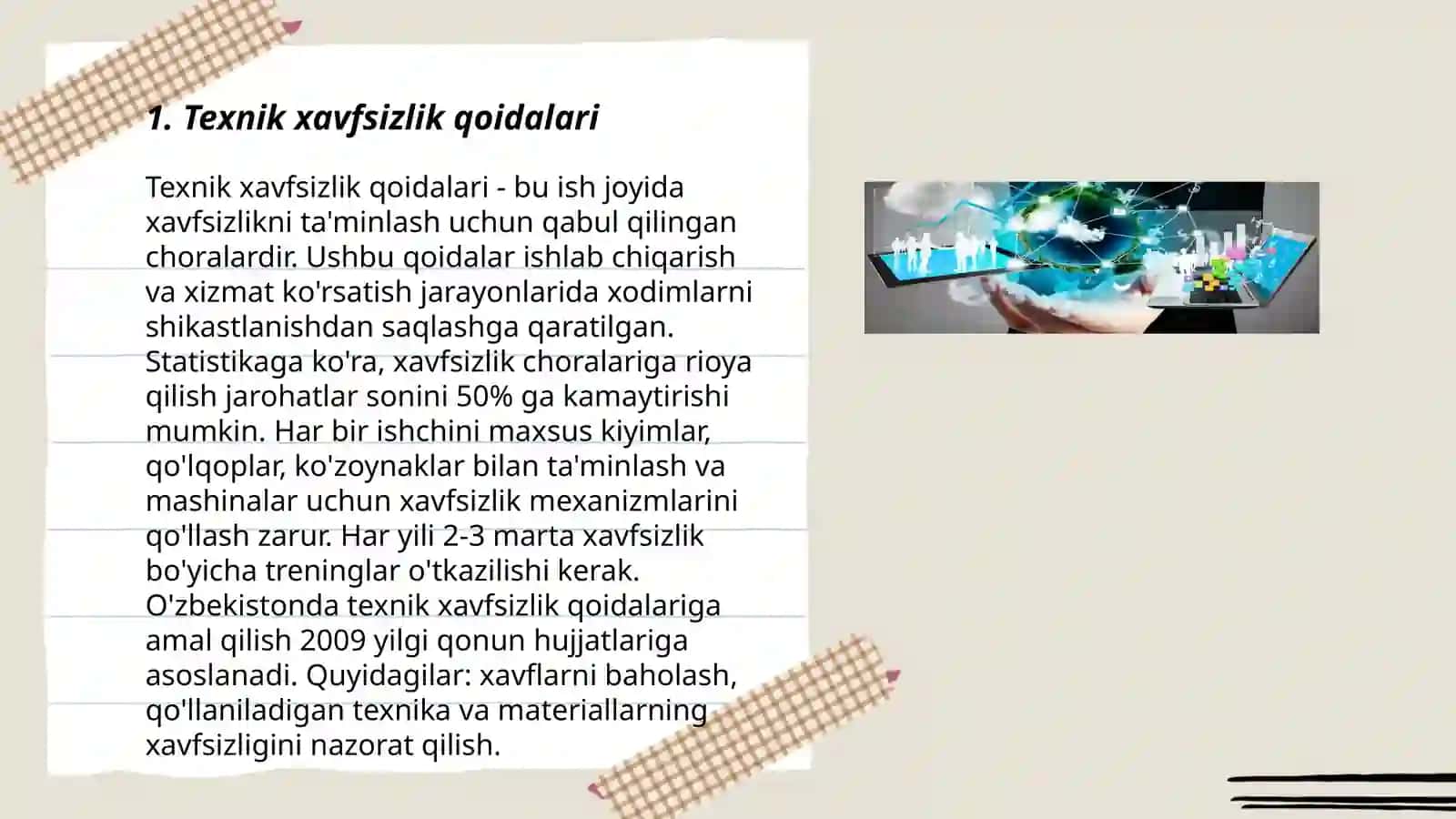 Texnik xavfsizlik qoidalari 3