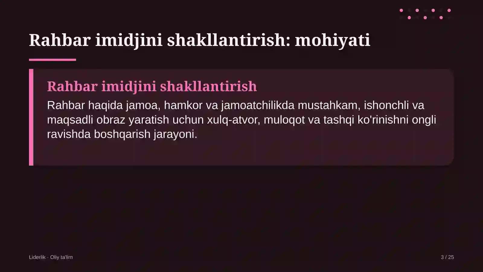 Gul do'konlarida rahbar imidjini shakllantirish 3