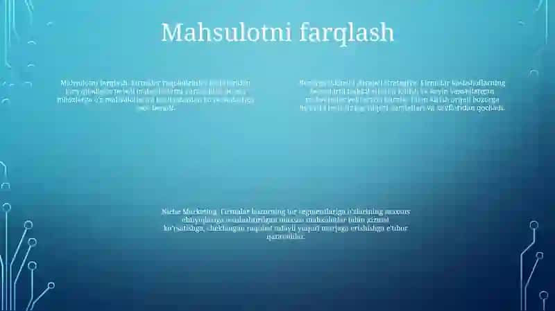 Ikkinchi Darajali O`Rinda Bo`Lgan Firmalar Strategiyasi 3