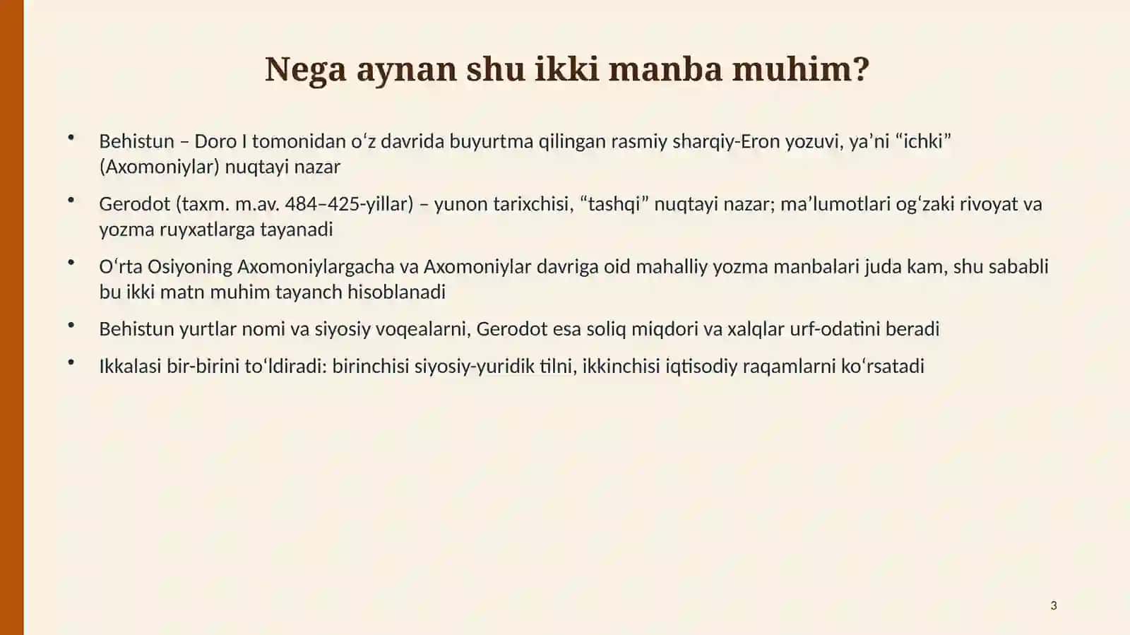 Behistun yozuvi va Gerodotning “Tarix” asari 3