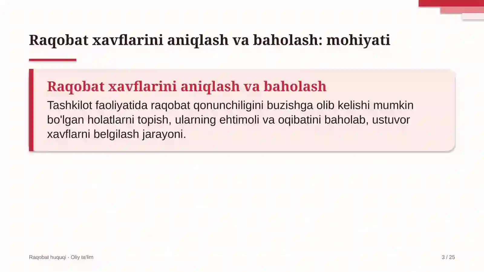 neft kimyo sanoatida raqobat xavflarini aniqlash va baholash 5655 3