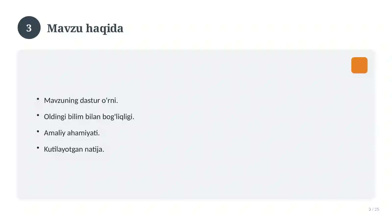 Astronomiya fanidan 8-sinf: didaktik tarqatma materiallar 3