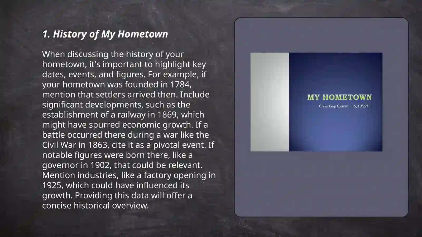 My Hometown Presentation 3