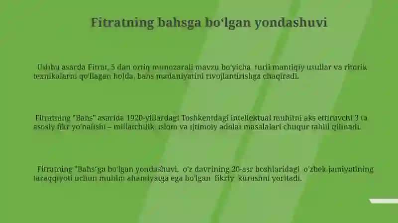 Fitratning "Bahs" asari 3