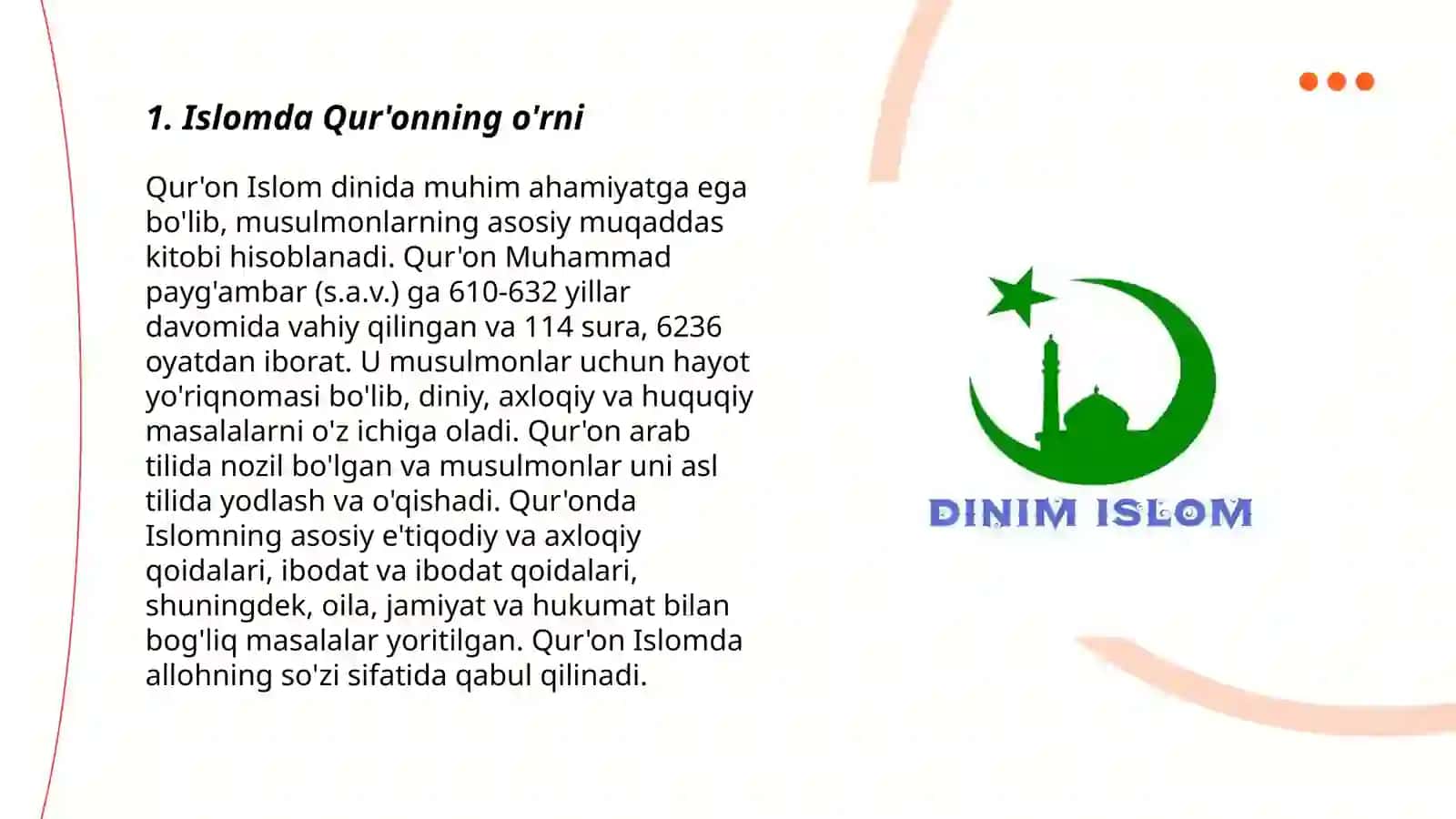 Islom manbalari va marosimlari 3