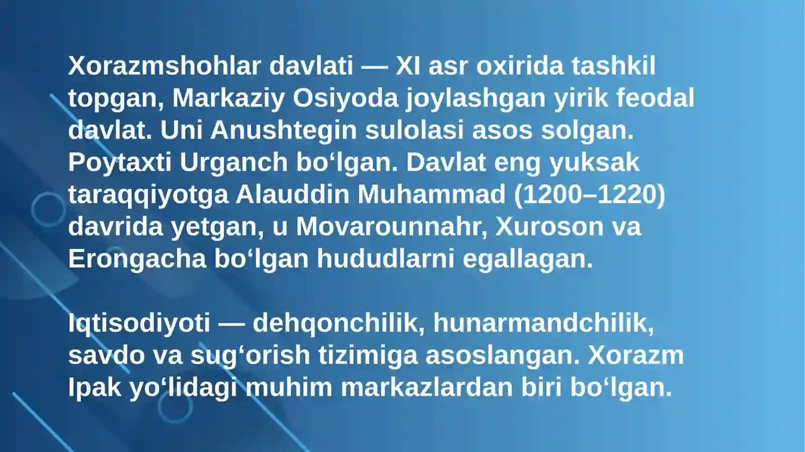 Xorazmshohlar davlatining iqtisodi 3