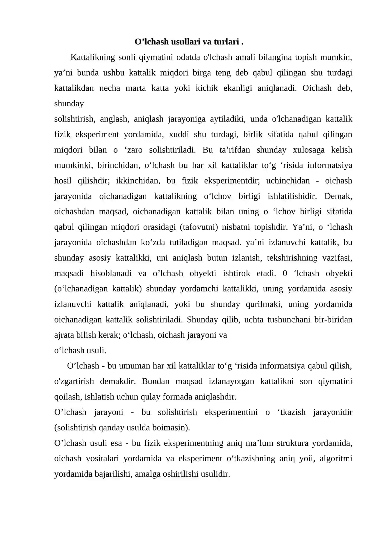 Bevosita o’lchash asboblari qo’llanilishi 3