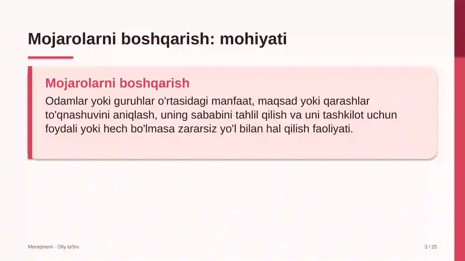 Elektrotexnika sanoatida mojarolarni boshqarish 3