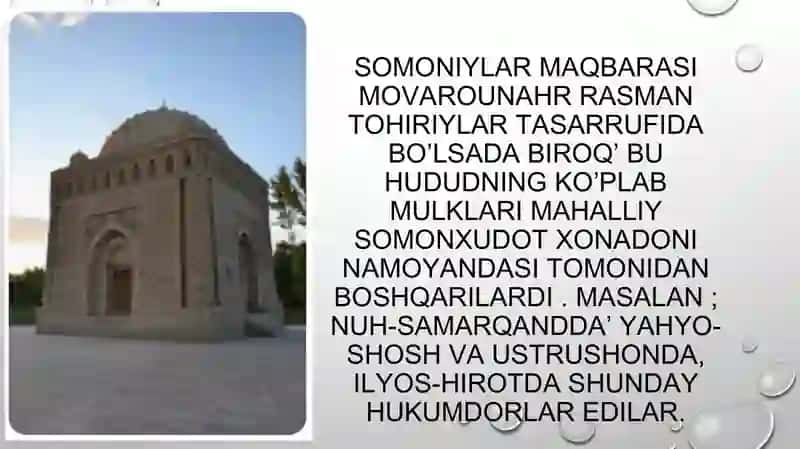 Somoniylar davlatining tashkil topishi 3