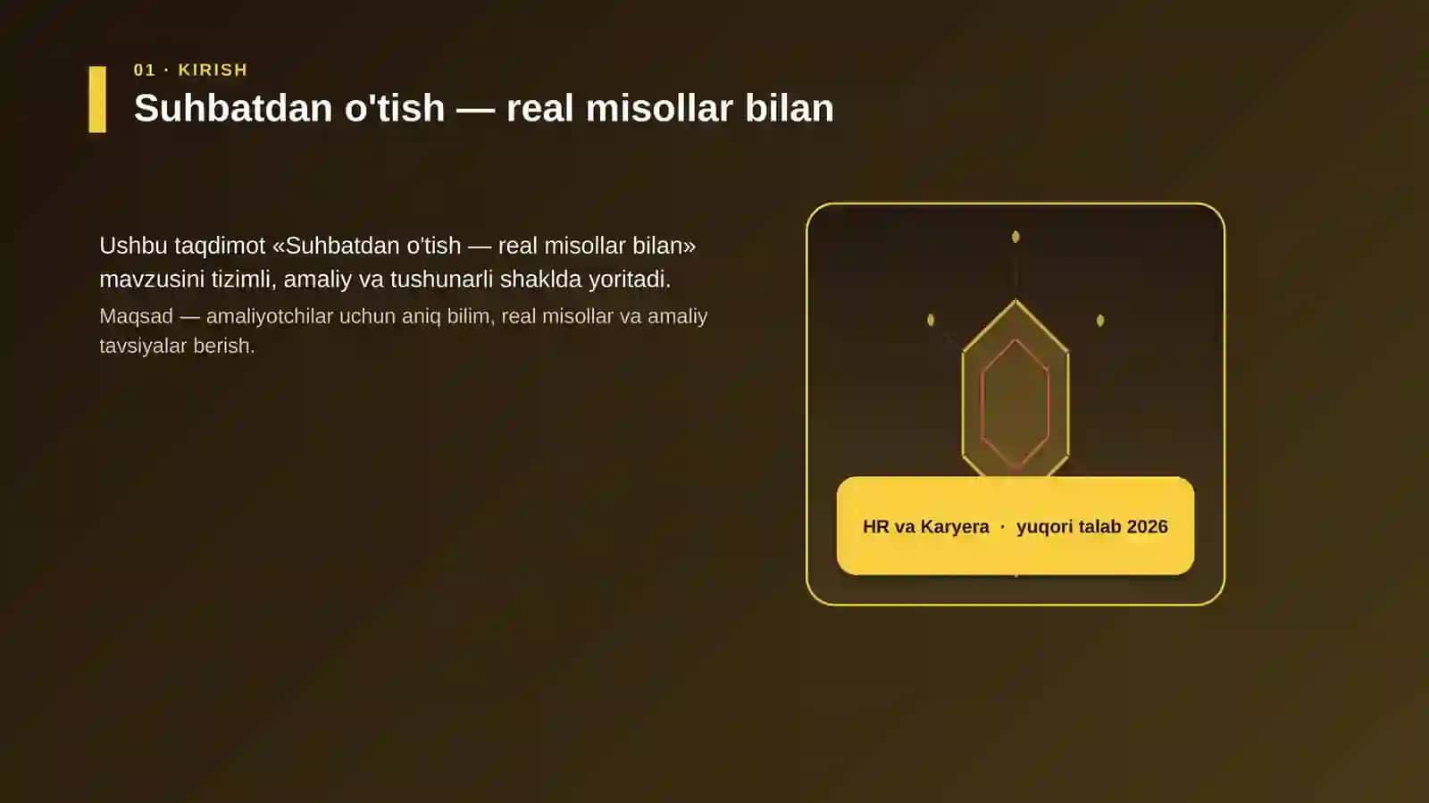 Suhbatdan o'tish — real misollar bilan 3