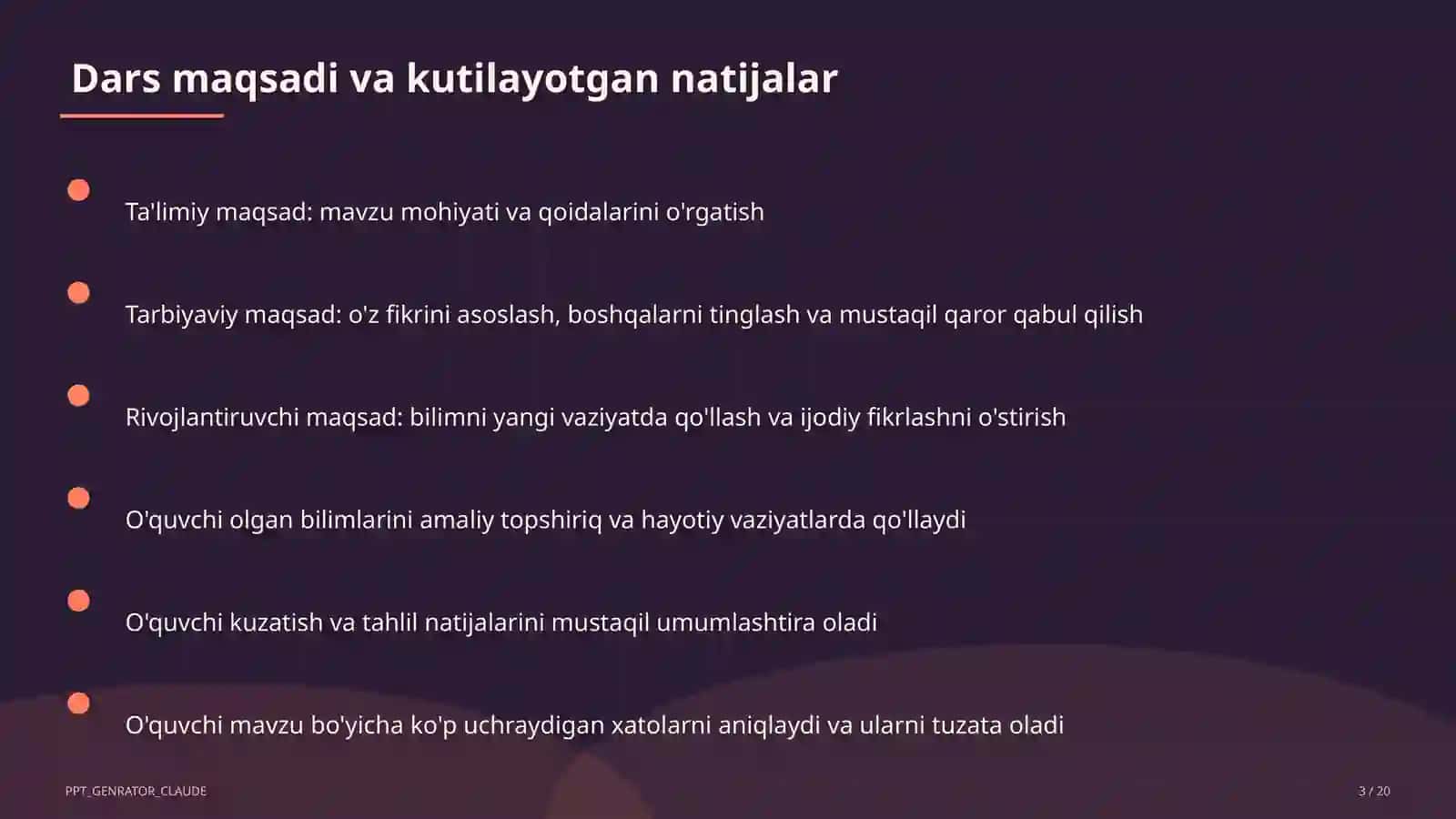Sog'lom turmush tarzi hayot garovi (7-sinf) 3