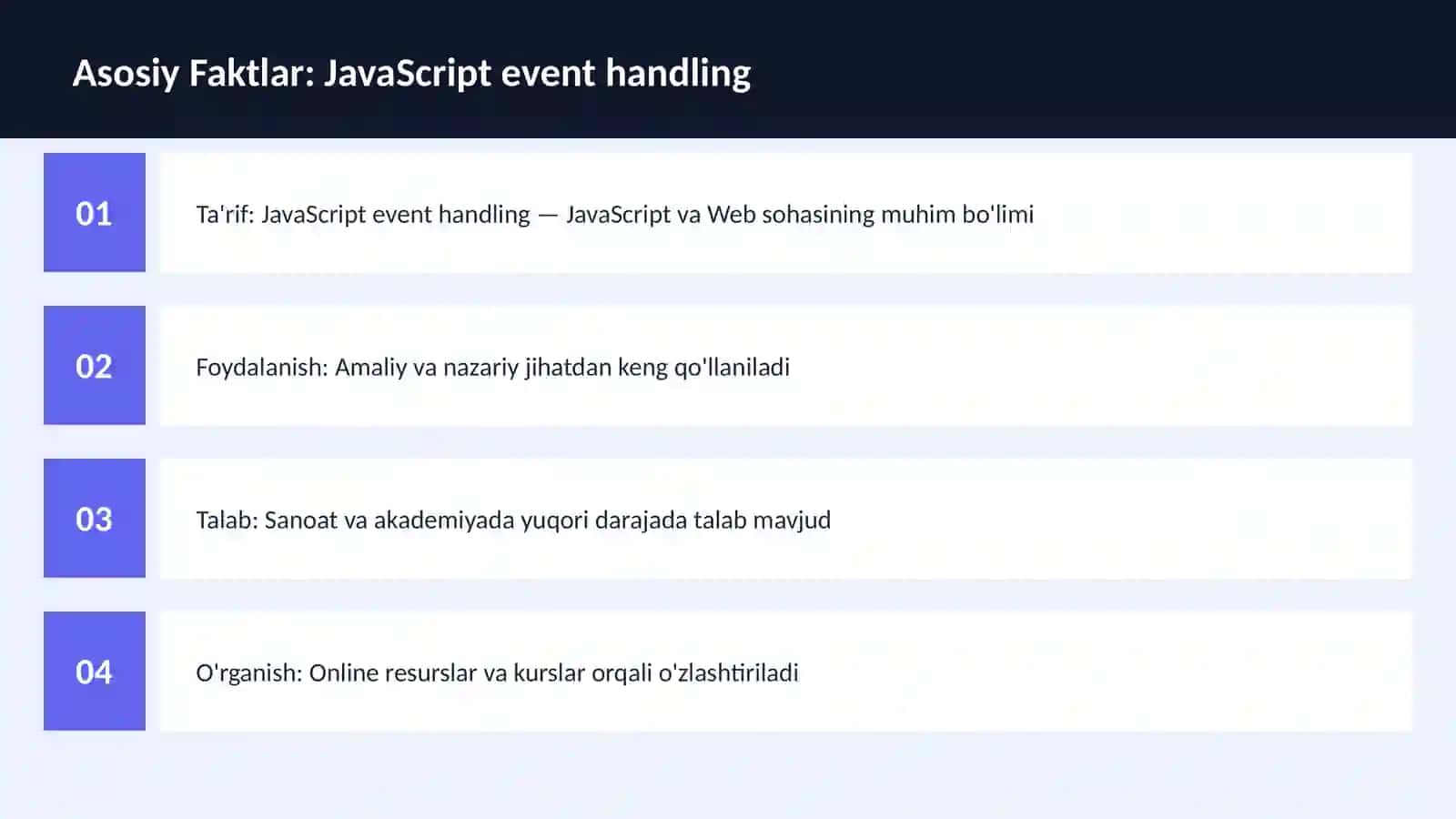 DASTURLASH | JAVASCRIPT VA WEB 3