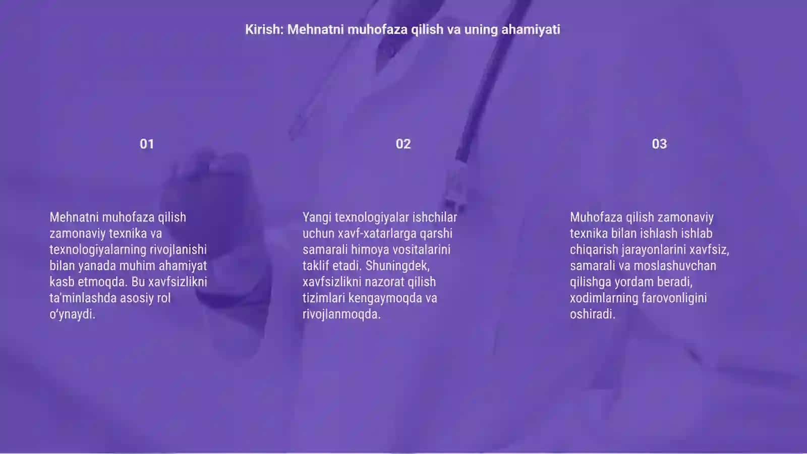 Mehnatni muhofaza qilish zamonaviy texnika texnologiyalari 3