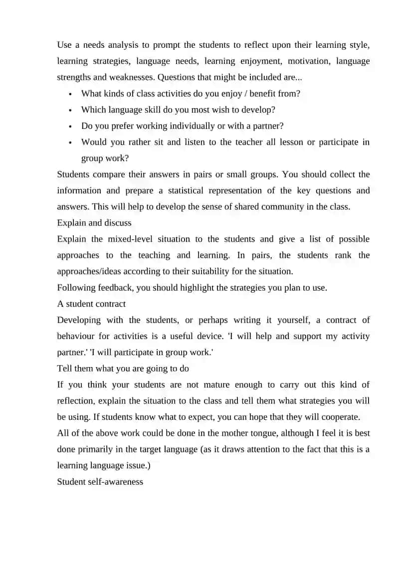 Planning for Mixed Ability Classes 3
