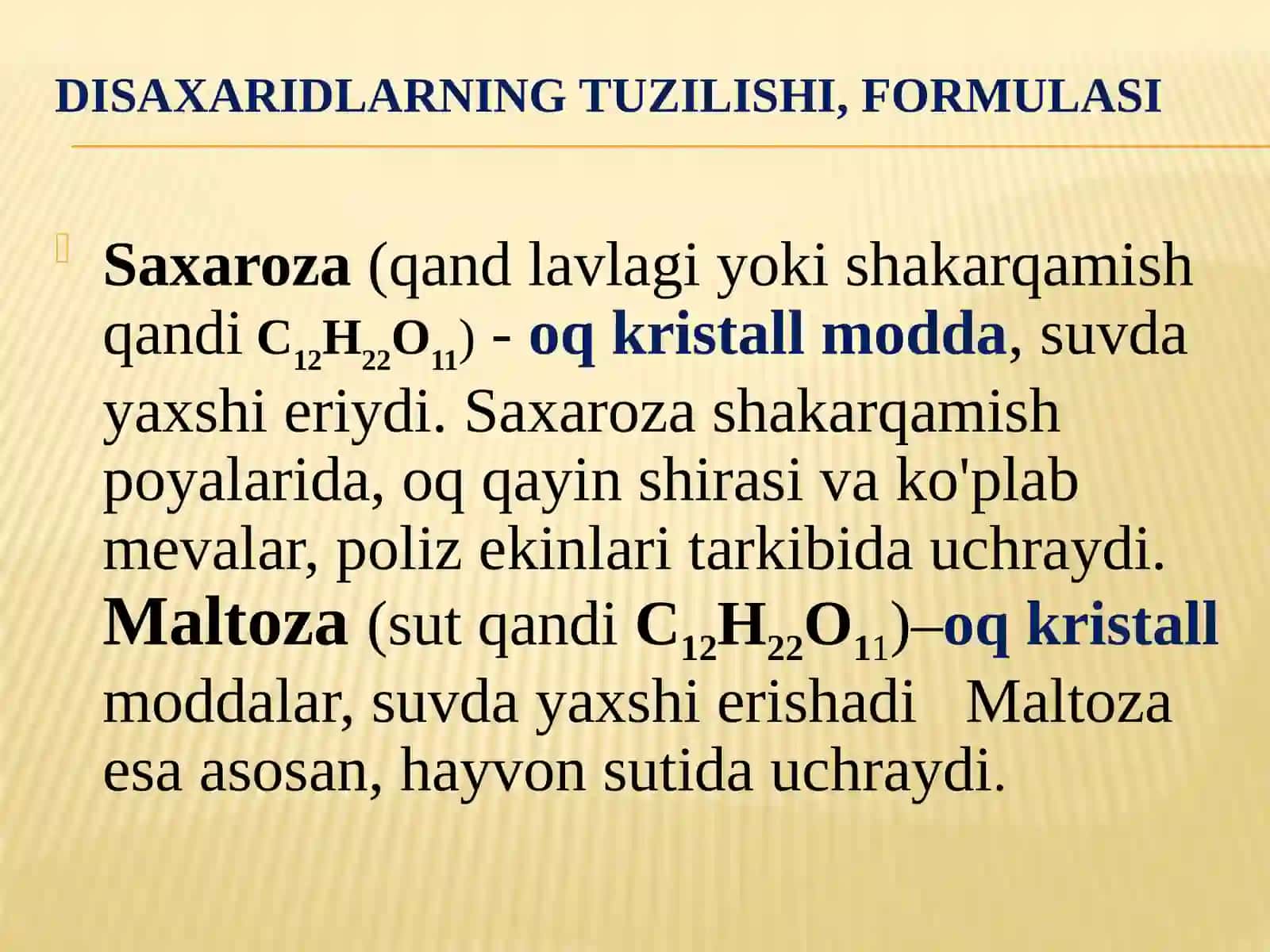Disaxaridlar: Maltoza va Saxaroza 3