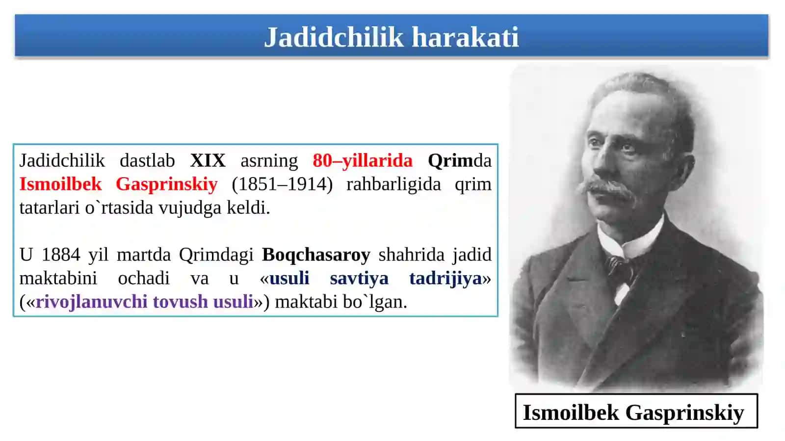 Jadidlar harakatining vujudga kelishi. 3