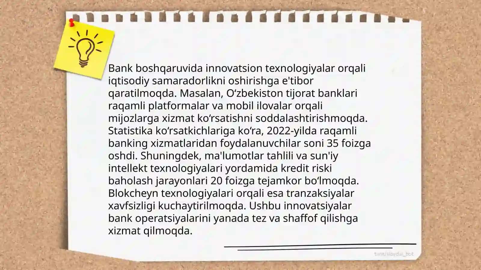 Bank tizimida boshqaruvni rivojlantirish 3