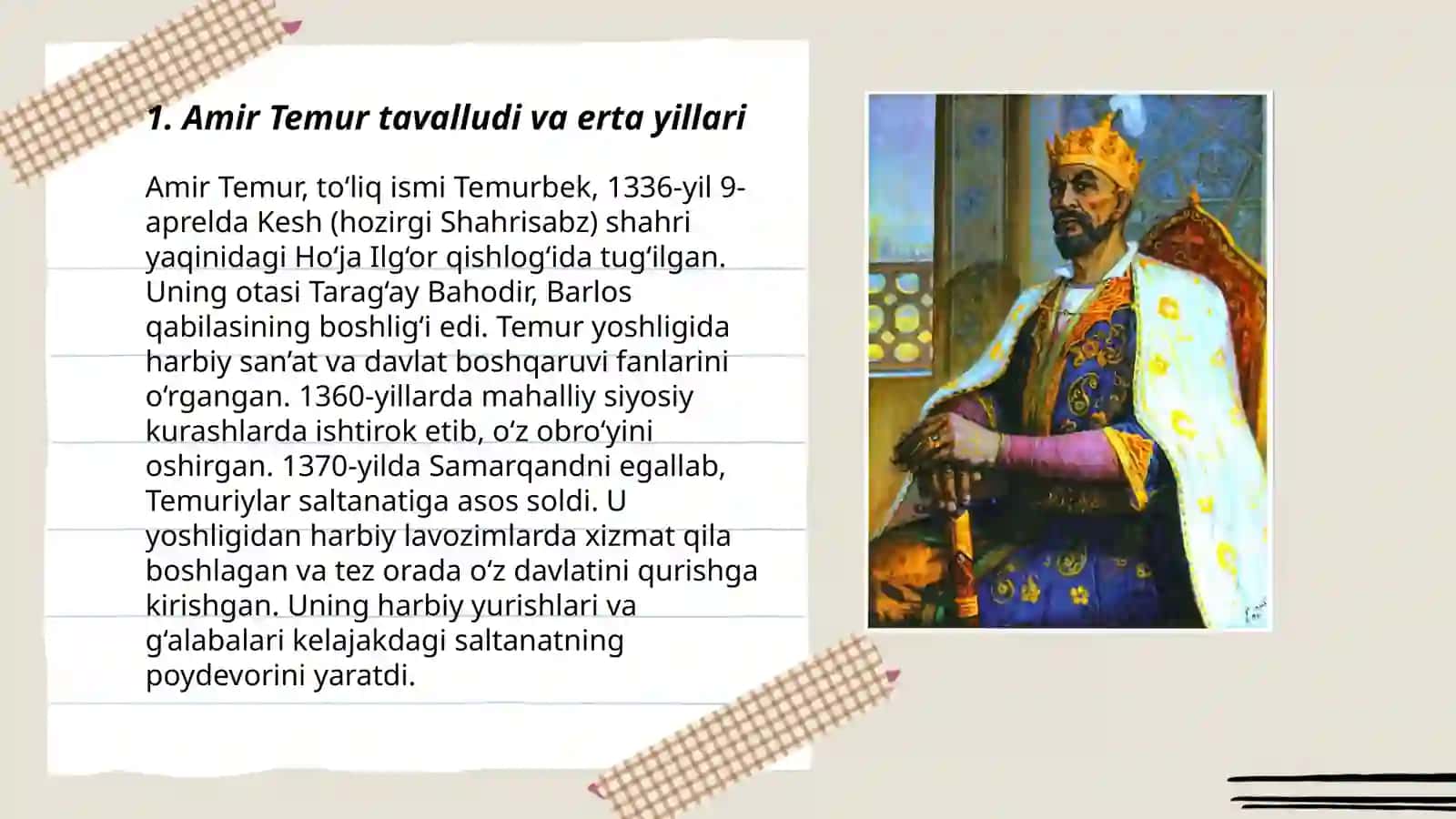 Amir Temur hayoti 3