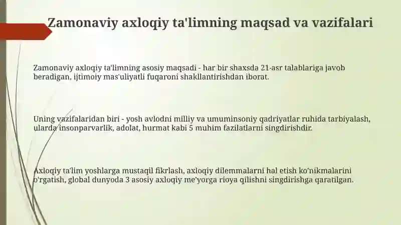 Zamonaviy axloqiy ta'lim 3