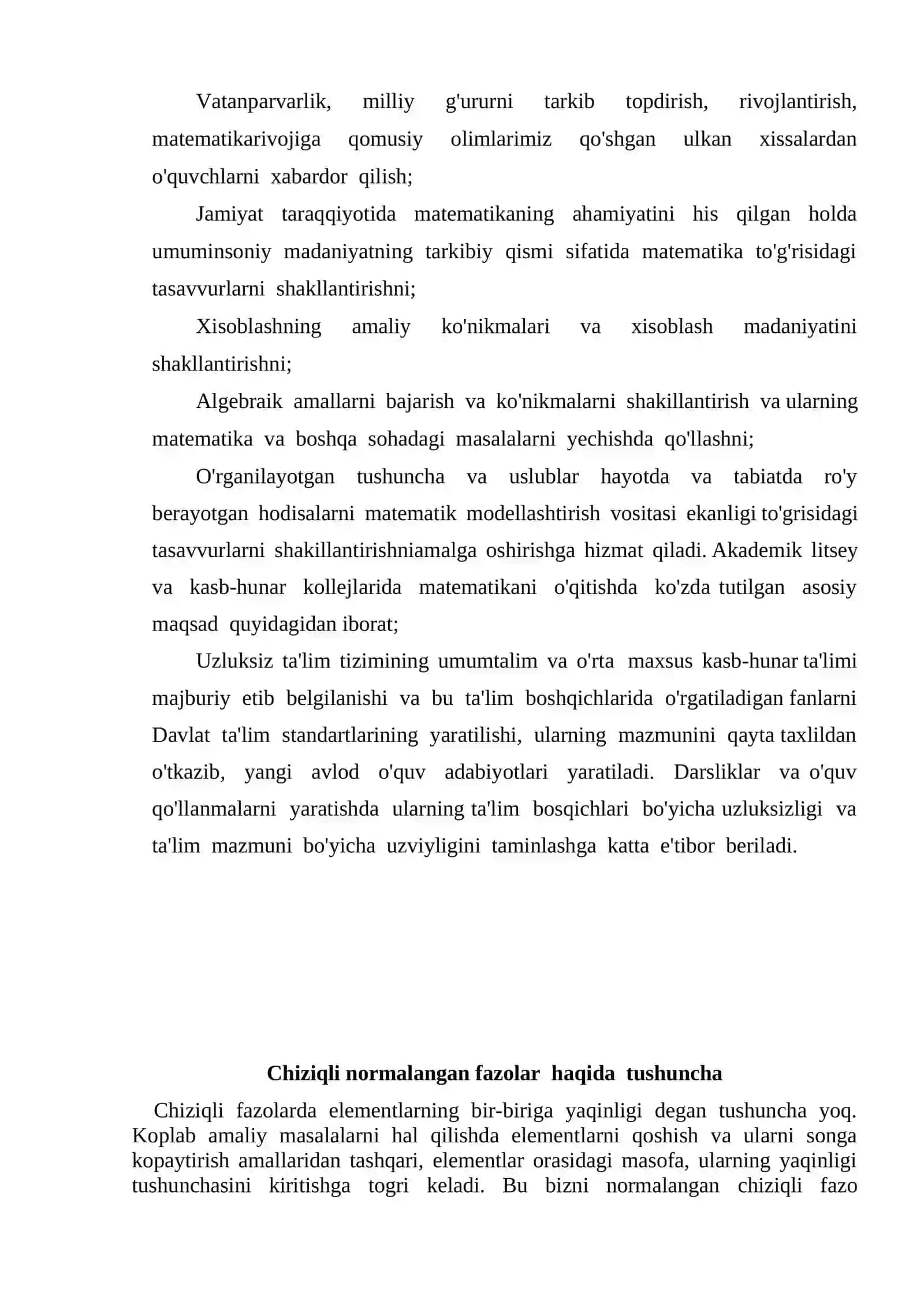 Chiziqli normalangan fazolar 3