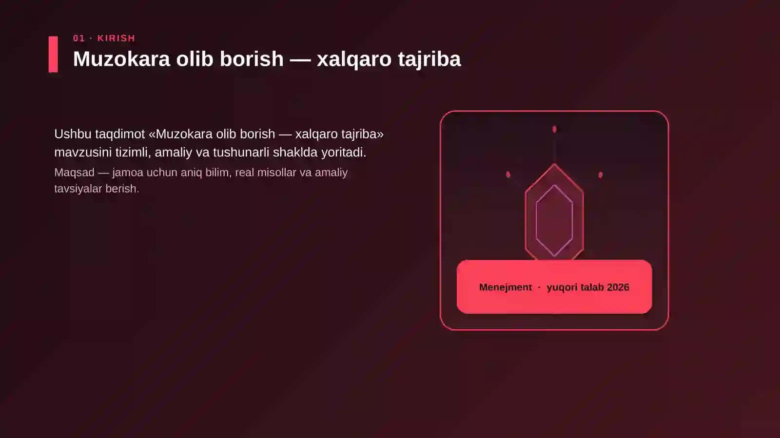 Muzokara olib borish — xalqaro tajriba 3