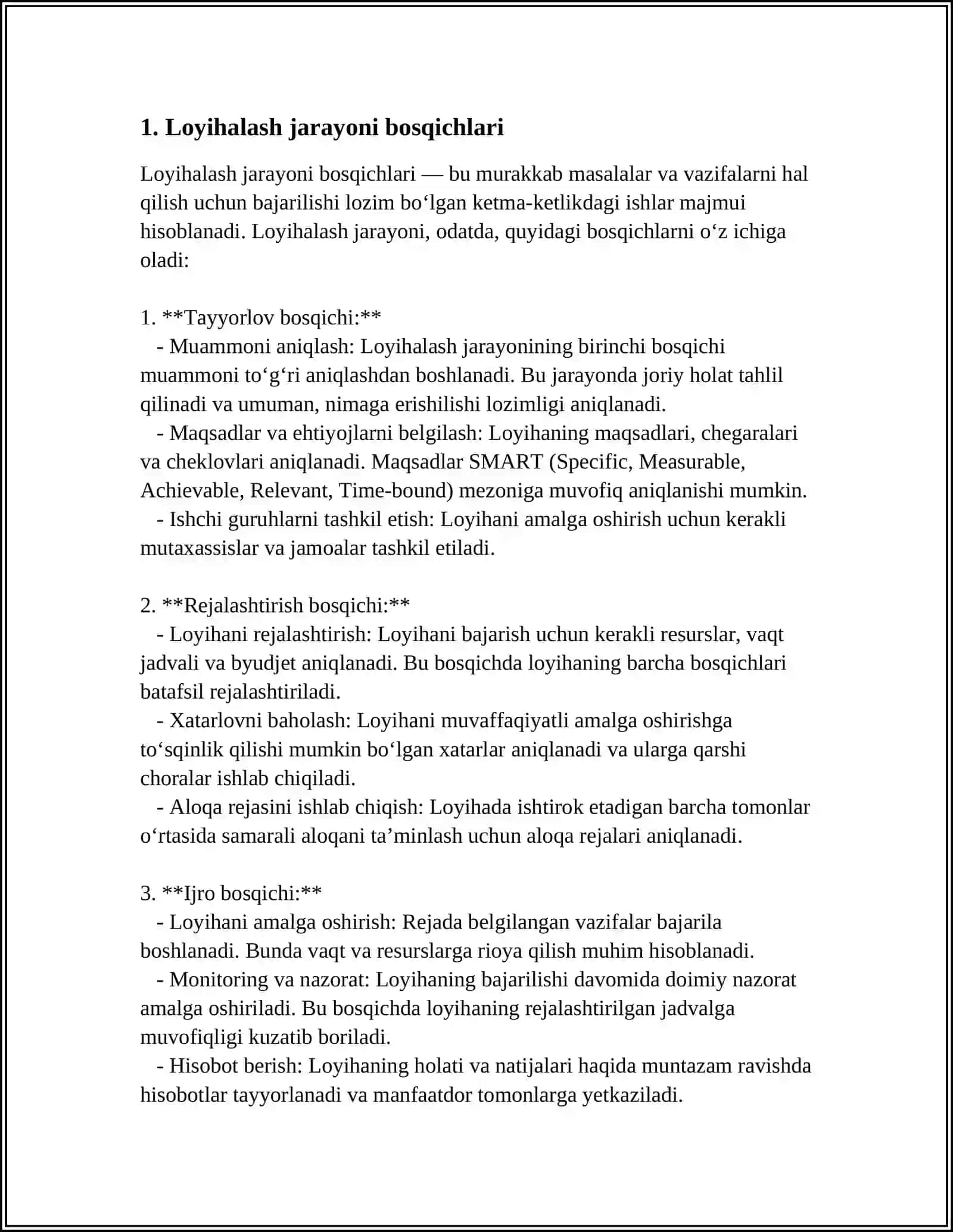 LOYIHALASH USULLARI 3